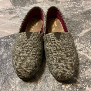 Brown Herringbone TOMS